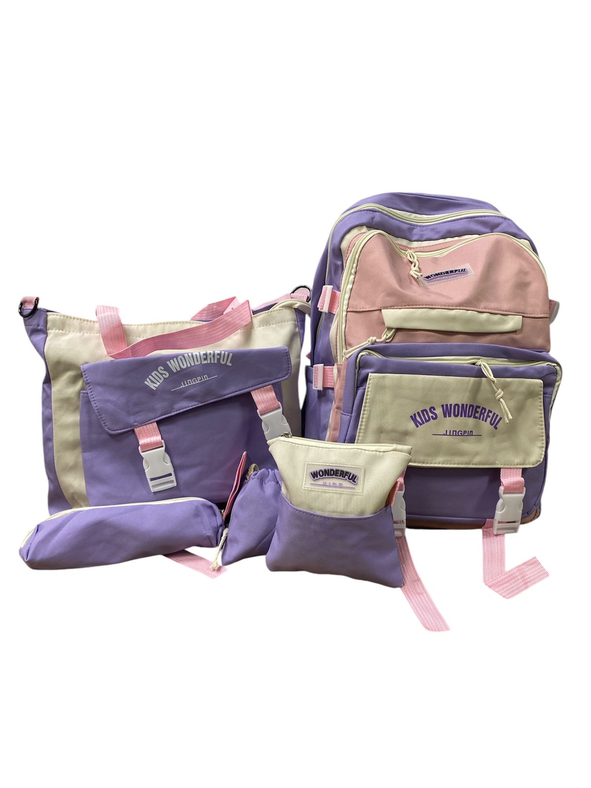 maletin bolso de lona para niños x5